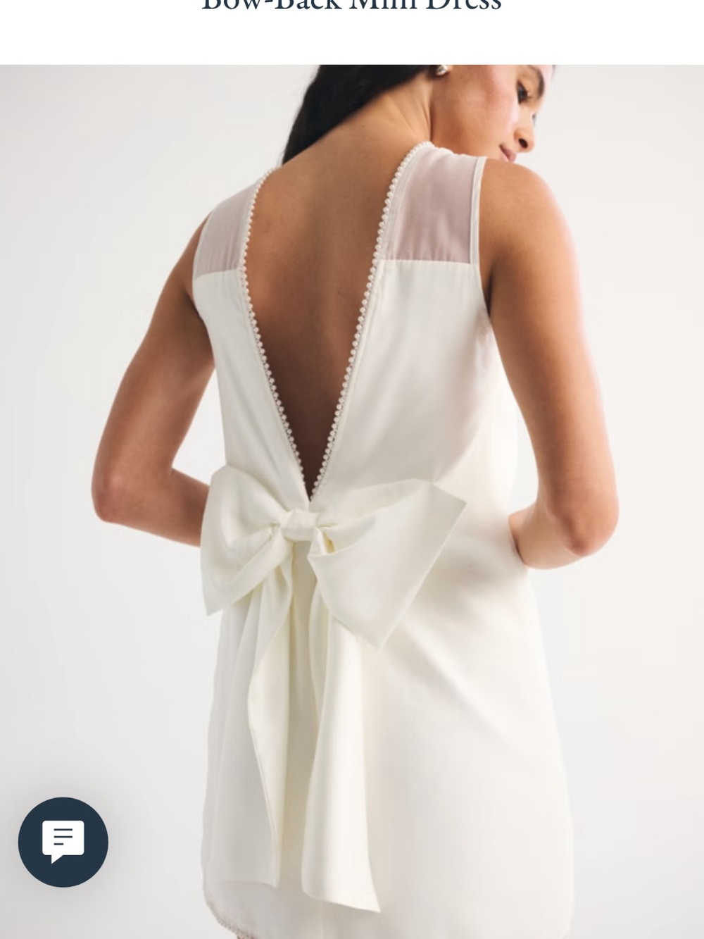 Abercrombie White Bow-Back Mini Dress